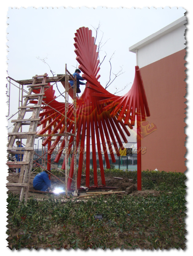 华亭文化广场旋律不锈钢雕塑