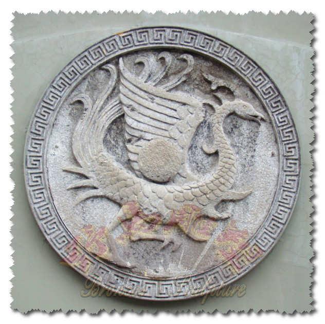 中国古代神兽朱雀浮雕