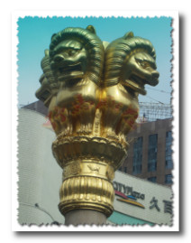上海静安寺四面狮雕塑