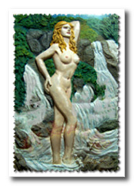 箱根温泉大浴场彩绘人体浮雕